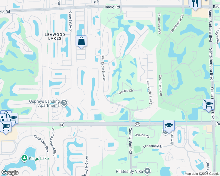 map of restaurants, bars, coffee shops, grocery stores, and more near 998 Marblehead Drive in Naples