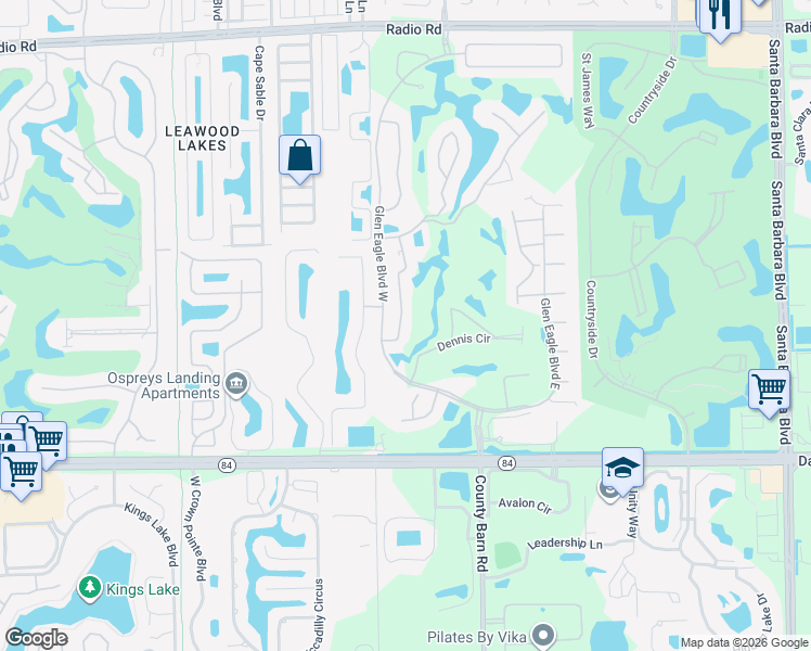 map of restaurants, bars, coffee shops, grocery stores, and more near 998 Marblehead Drive in Naples