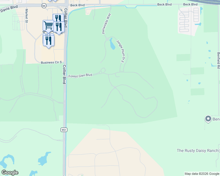 map of restaurants, bars, coffee shops, grocery stores, and more near 3970 Bishopwood Court West in Naples