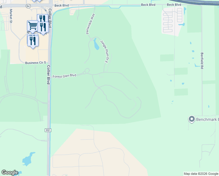 map of restaurants, bars, coffee shops, grocery stores, and more near 3972 Bishopwood Court East in Naples
