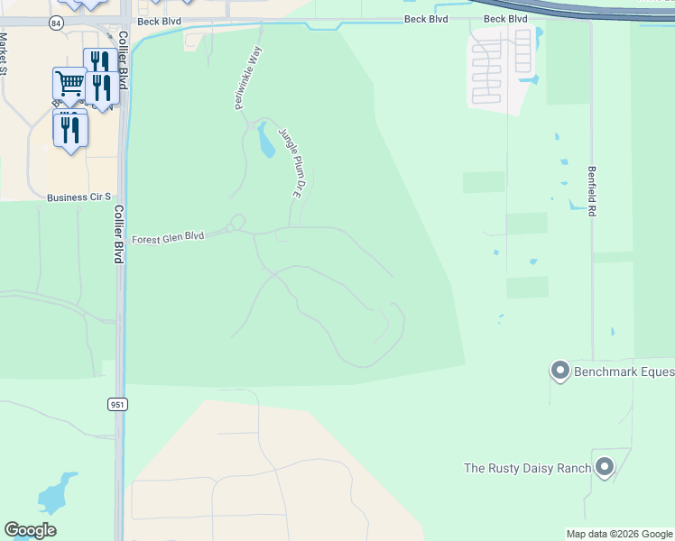 map of restaurants, bars, coffee shops, grocery stores, and more near 3984 Bishopwood Court East in Naples