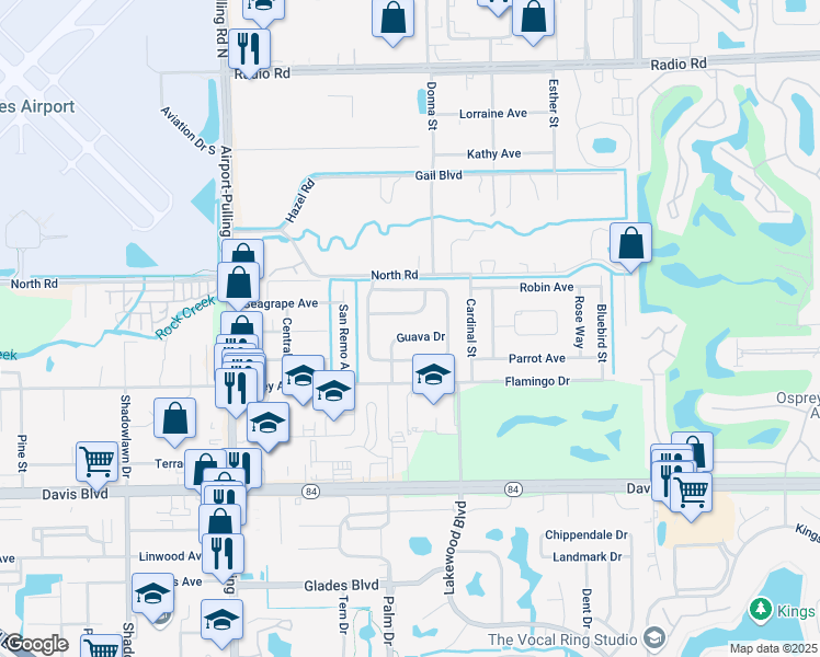 map of restaurants, bars, coffee shops, grocery stores, and more near 4075 Coconut Circle North in Naples