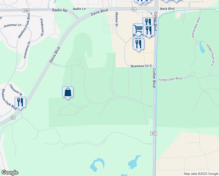 map of restaurants, bars, coffee shops, grocery stores, and more near 3708 Buttonwood Way in Naples