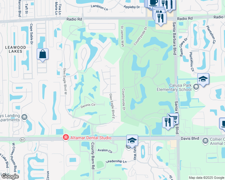 map of restaurants, bars, coffee shops, grocery stores, and more near 1110 Dorchester Court in Naples
