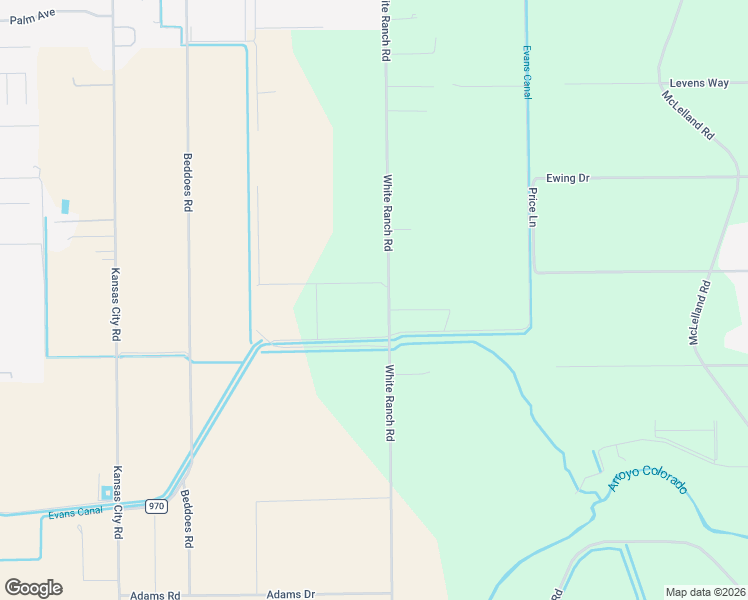 map of restaurants, bars, coffee shops, grocery stores, and more near 27300-27430 White Ranch Road in La Feria