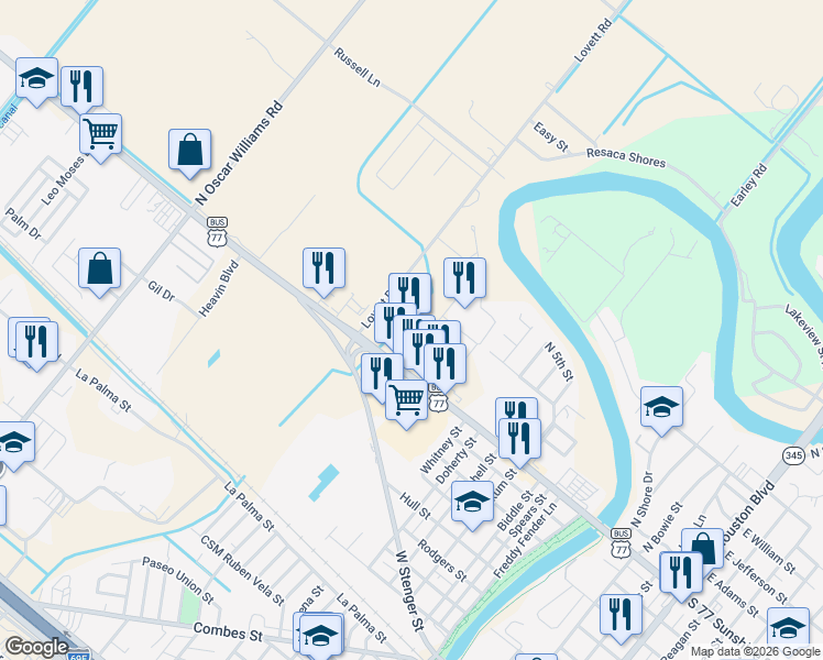 map of restaurants, bars, coffee shops, grocery stores, and more near 1145 Ross Rd in San Benito