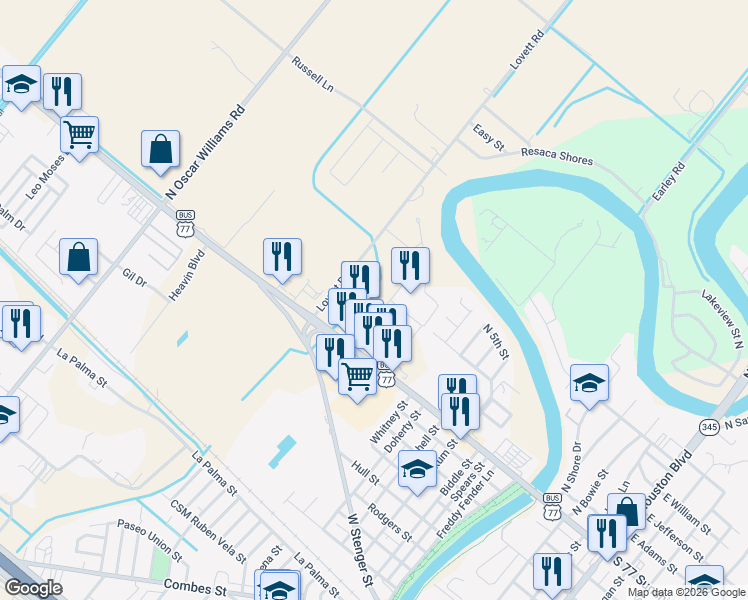 map of restaurants, bars, coffee shops, grocery stores, and more near 1145 Ross Rd in San Benito
