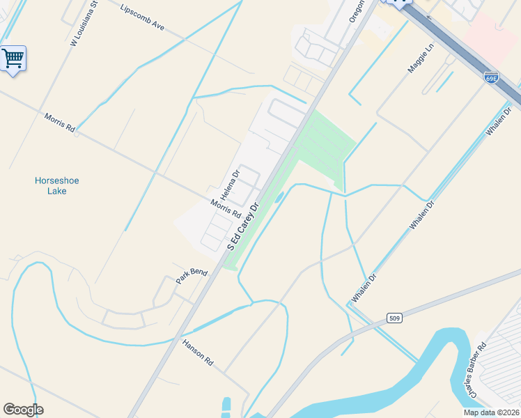map of restaurants, bars, coffee shops, grocery stores, and more near 1132 Fairway in Harlingen