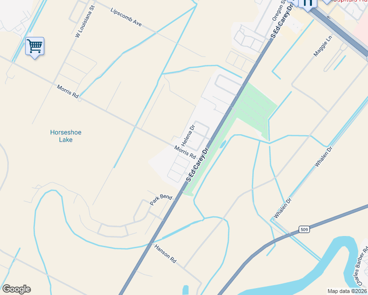 map of restaurants, bars, coffee shops, grocery stores, and more near 20648 Morris Road in Harlingen
