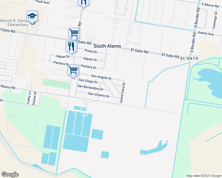 map of restaurants, bars, coffee shops, grocery stores, and more near 1426 San Carlos Drive in Alamo