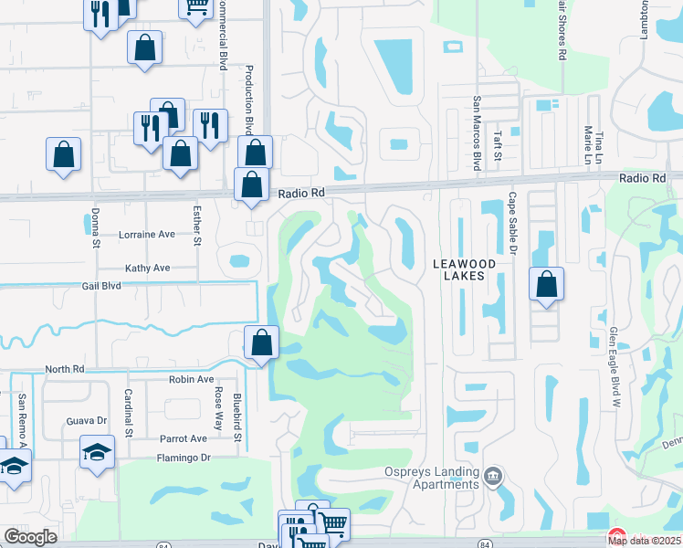 map of restaurants, bars, coffee shops, grocery stores, and more near 460 Fox Haven Drive in Naples