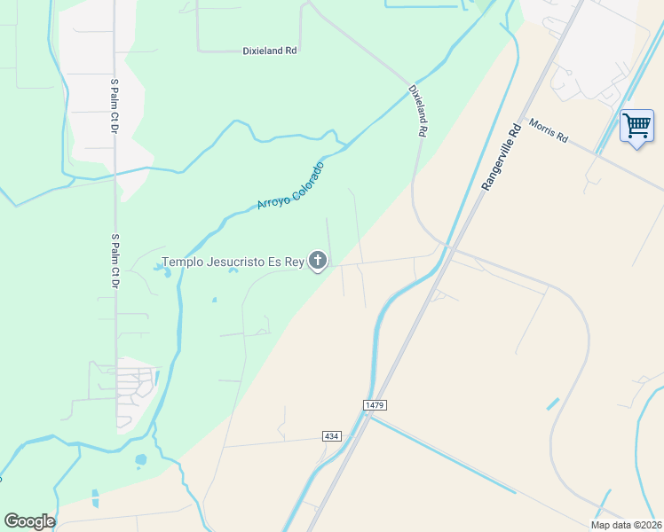 map of restaurants, bars, coffee shops, grocery stores, and more near 18975 Horseshoe Road in Harlingen