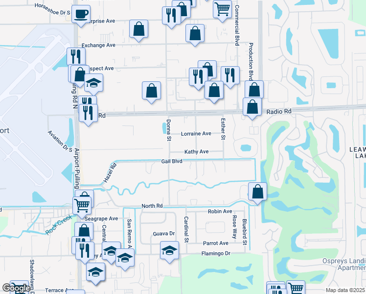 map of restaurants, bars, coffee shops, grocery stores, and more near 4185 Kathy Avenue in Naples