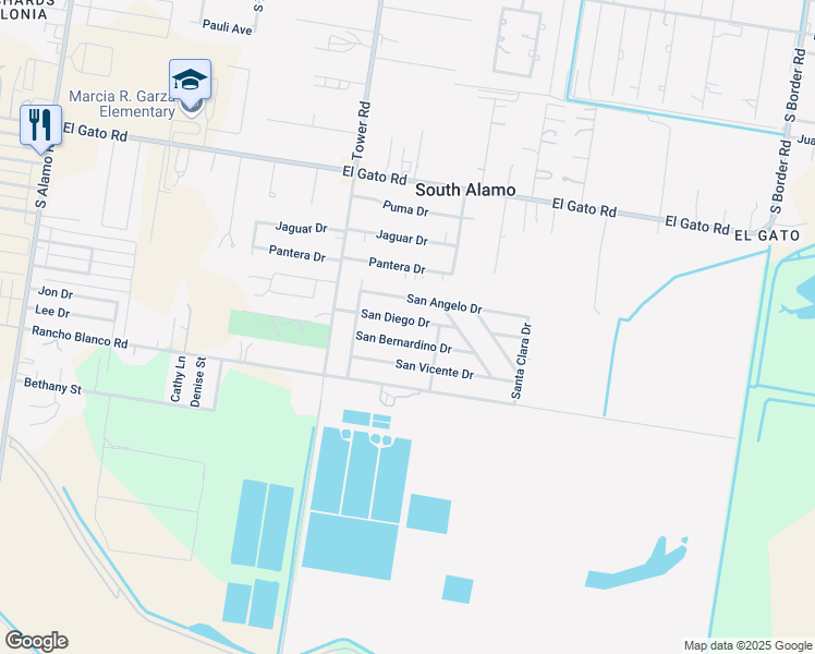 map of restaurants, bars, coffee shops, grocery stores, and more near 312 San Diego Drive in Alamo
