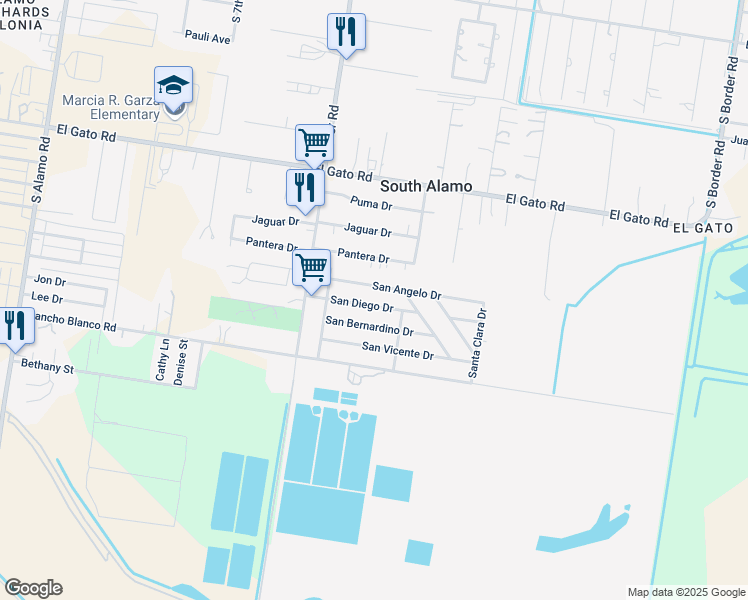 map of restaurants, bars, coffee shops, grocery stores, and more near 312 San Diego Drive in Alamo