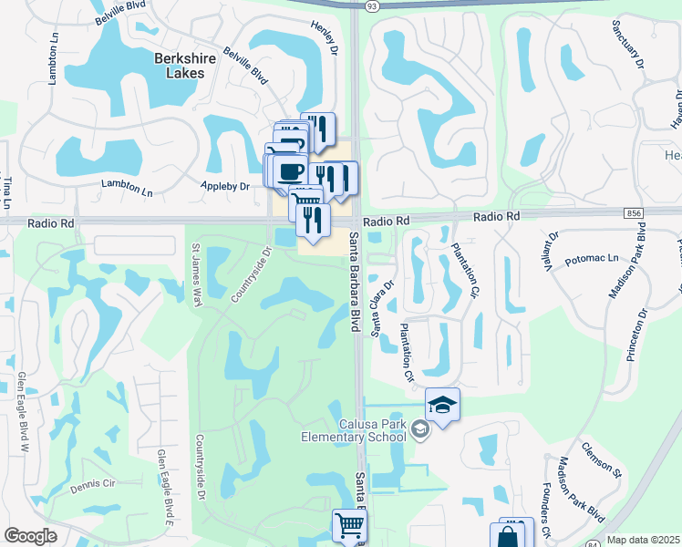 map of restaurants, bars, coffee shops, grocery stores, and more near 7335 Glenmoor Lane in Naples