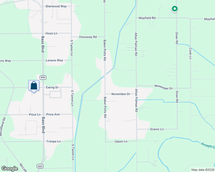 map of restaurants, bars, coffee shops, grocery stores, and more near 27991 Baker Potts Road in Harlingen