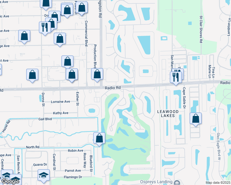 map of restaurants, bars, coffee shops, grocery stores, and more near 208 Foxtail Court in Naples