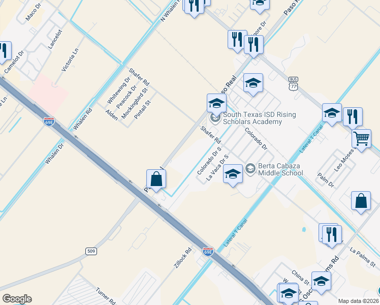 map of restaurants, bars, coffee shops, grocery stores, and more near 349 Helen Moore Road in San Benito