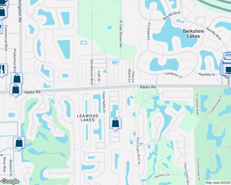 map of restaurants, bars, coffee shops, grocery stores, and more near 22 Blue Skys in Naples