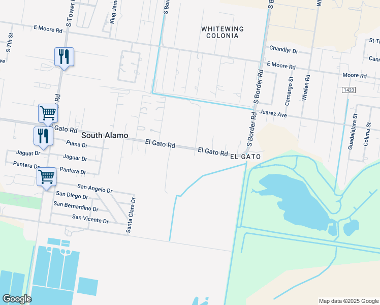 map of restaurants, bars, coffee shops, grocery stores, and more near 207 El Gato Road in Alamo
