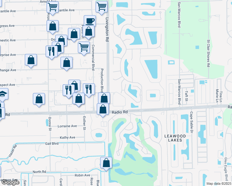 map of restaurants, bars, coffee shops, grocery stores, and more near 10200 Sweetgrass Circle in Naples