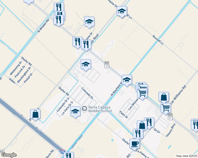 map of restaurants, bars, coffee shops, grocery stores, and more near Imperial Rd in San Benito