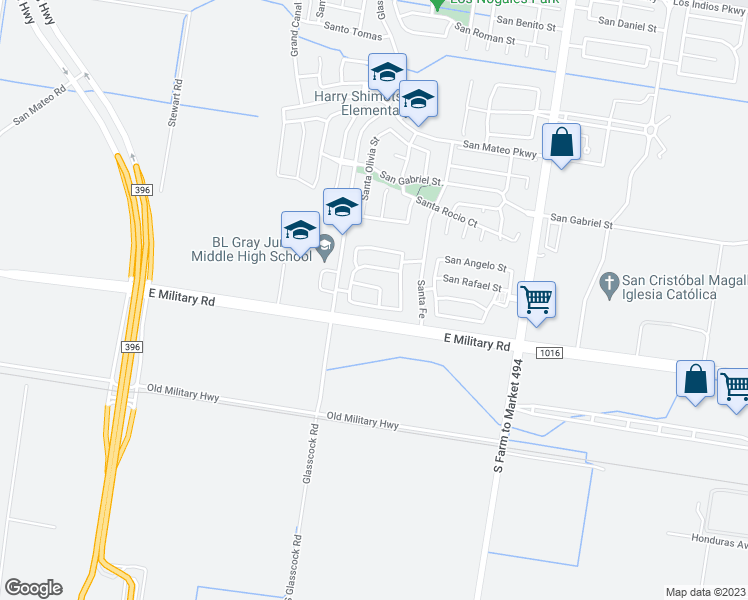 map of restaurants, bars, coffee shops, grocery stores, and more near 3003 San Sebastian in Mission