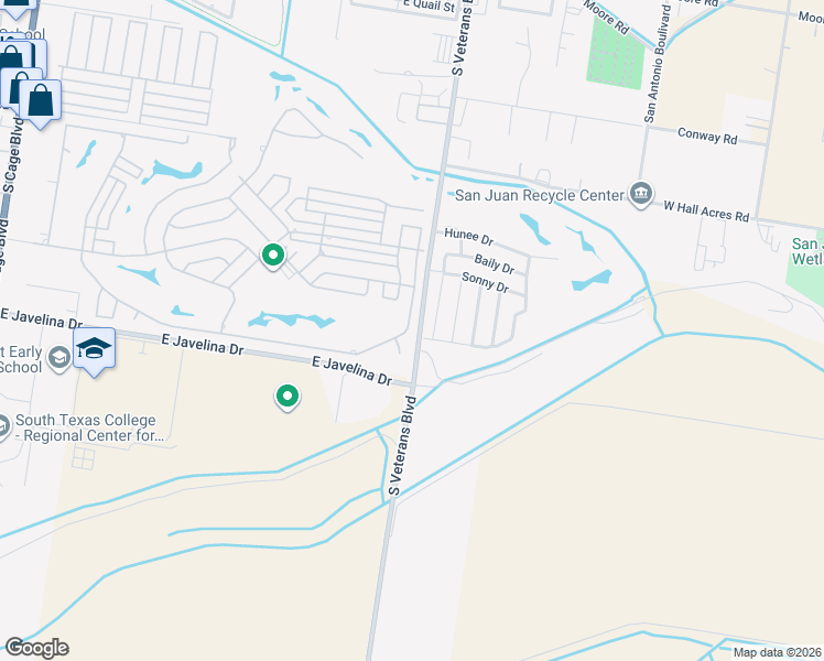 map of restaurants, bars, coffee shops, grocery stores, and more near 2851 Melanie Dr in Pharr