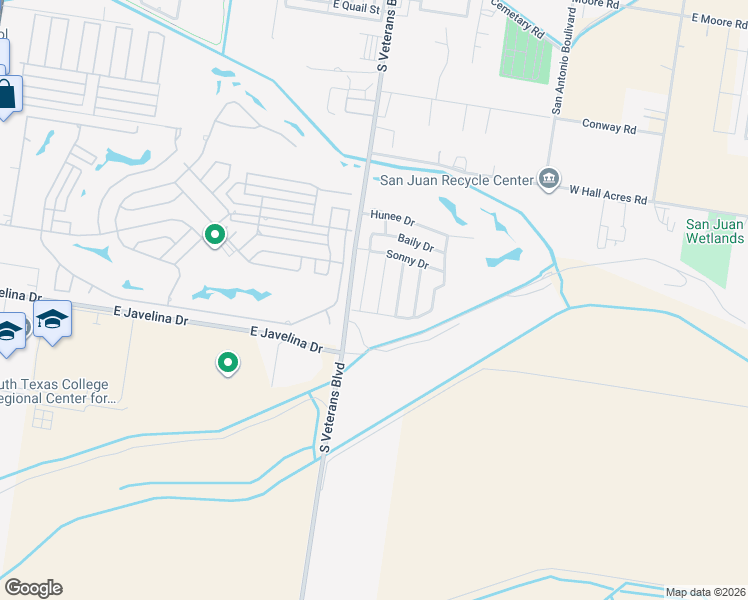 map of restaurants, bars, coffee shops, grocery stores, and more near 2847 Melanie Drive in Pharr