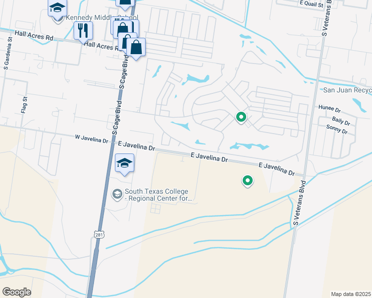 map of restaurants, bars, coffee shops, grocery stores, and more near 314 Ashley Drive in Pharr