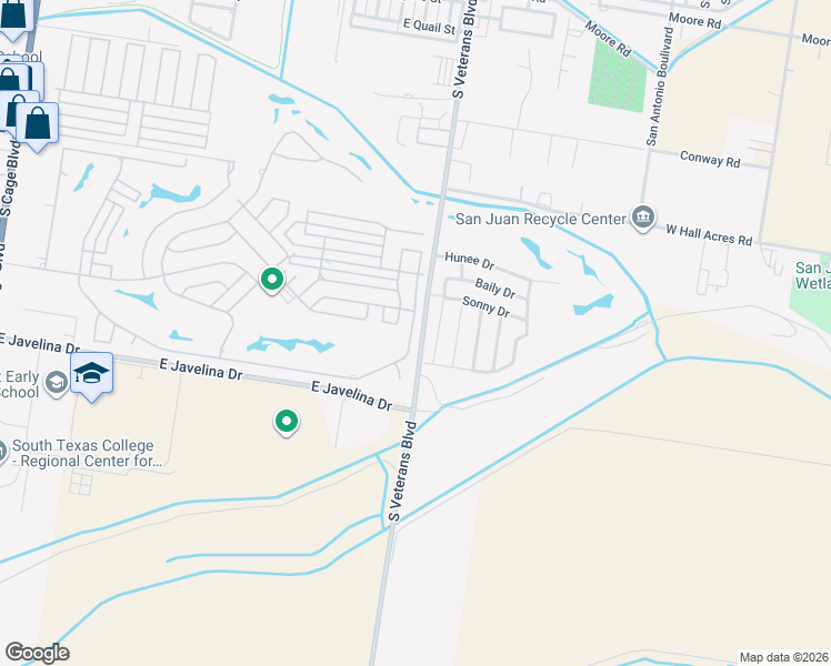 map of restaurants, bars, coffee shops, grocery stores, and more near 2851 Melanie Drive in Pharr
