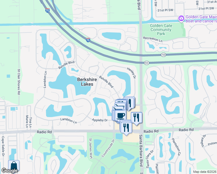 map of restaurants, bars, coffee shops, grocery stores, and more near 306 Melrose Place in Naples