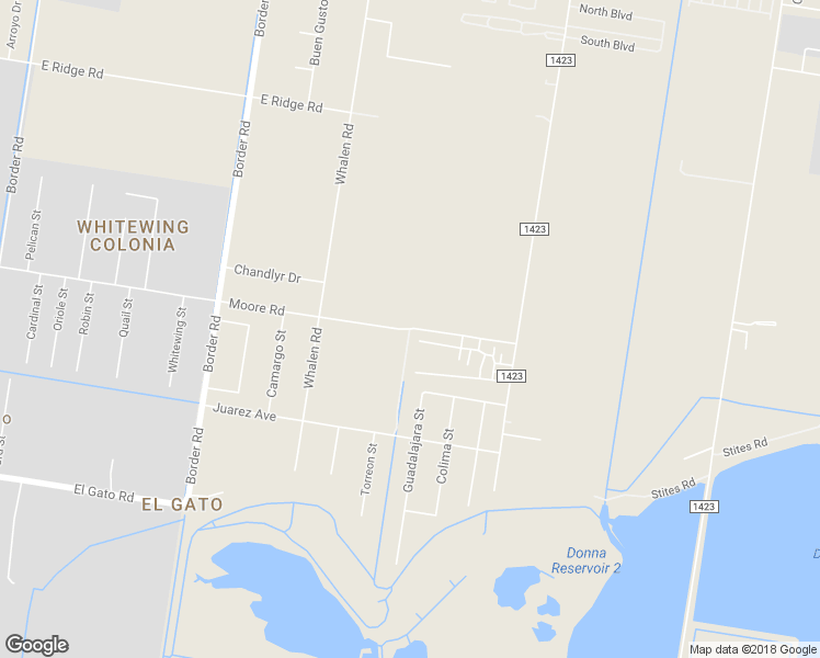 map of restaurants, bars, coffee shops, grocery stores, and more near Val Verde Road in Donna