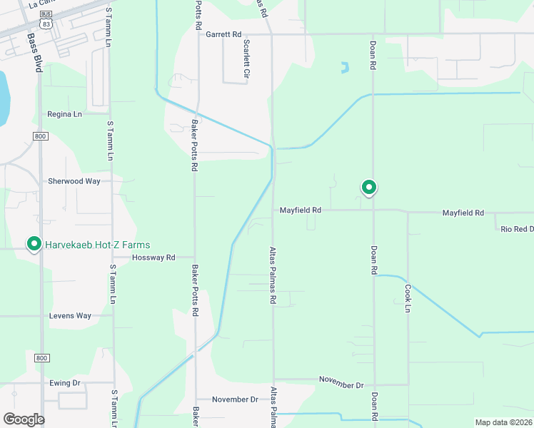 map of restaurants, bars, coffee shops, grocery stores, and more near 27270-27406 Altas Palmas Road in Harlingen