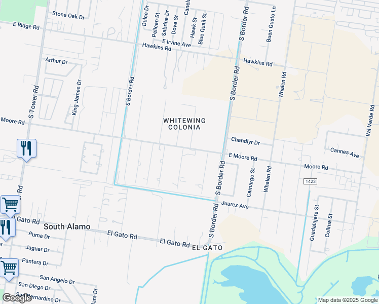 map of restaurants, bars, coffee shops, grocery stores, and more near 1033 Lark Circle in Alamo