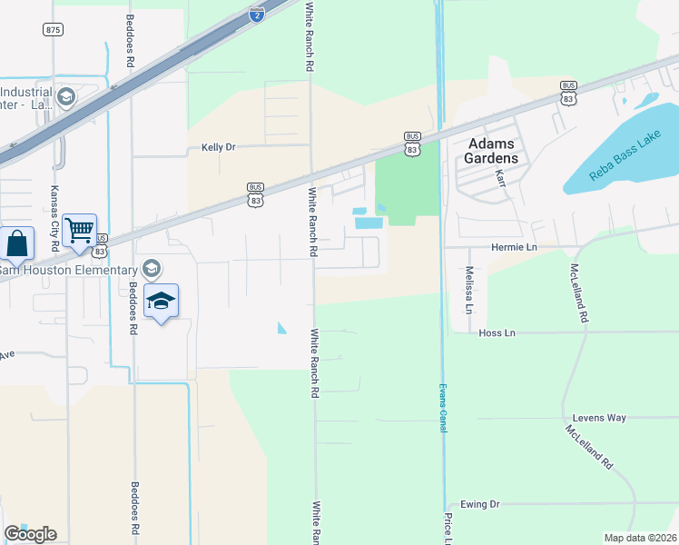 map of restaurants, bars, coffee shops, grocery stores, and more near 13952 International S in La Feria