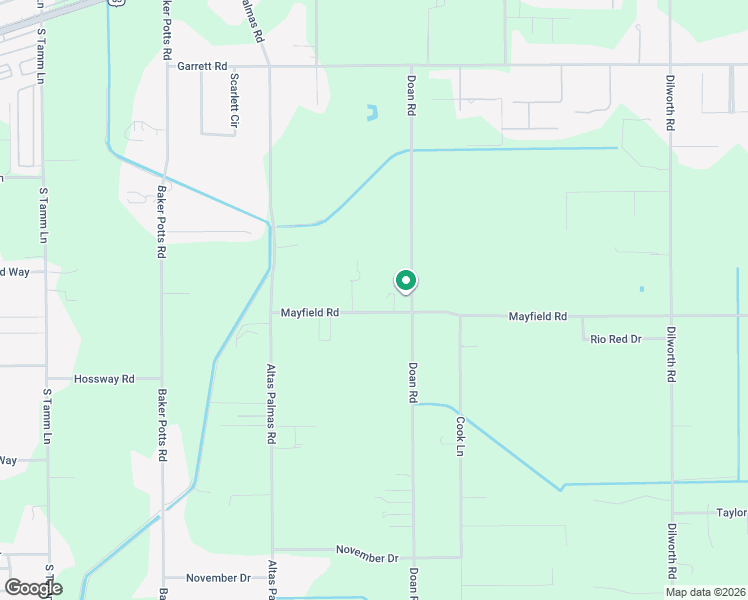map of restaurants, bars, coffee shops, grocery stores, and more near 16291 Mayfield Road in Harlingen