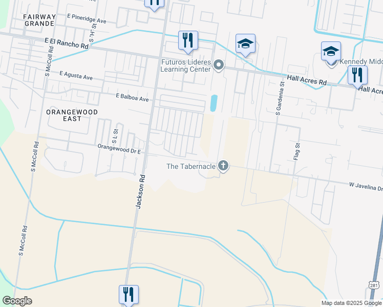map of restaurants, bars, coffee shops, grocery stores, and more near 1603 Omni Avenue in Pharr