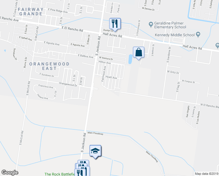map of restaurants, bars, coffee shops, grocery stores, and more near 3907 South Radisson Avenue in Pharr