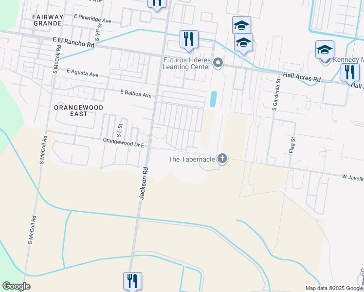 map of restaurants, bars, coffee shops, grocery stores, and more near 3907 South Radisson Avenue in Pharr