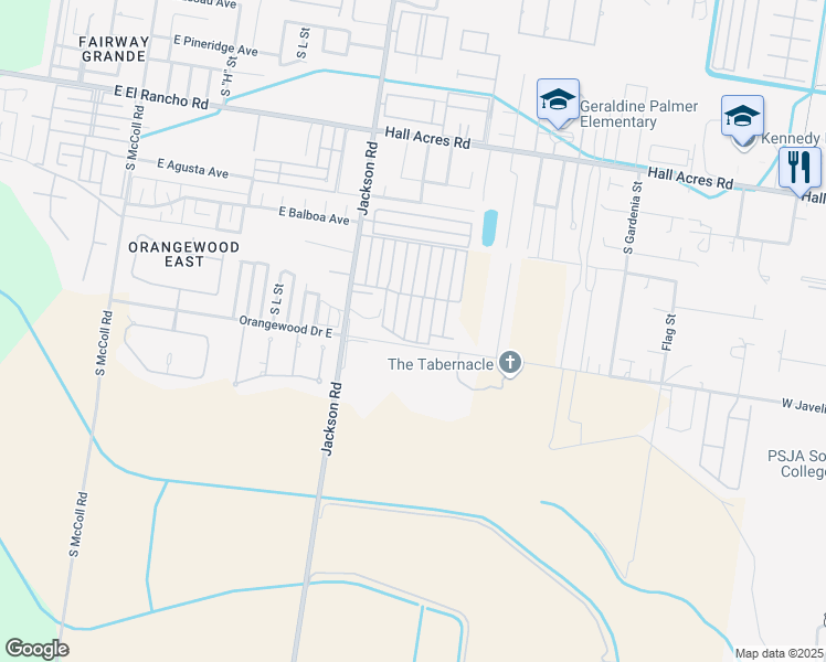 map of restaurants, bars, coffee shops, grocery stores, and more near 3907 South Radisson Avenue in Pharr
