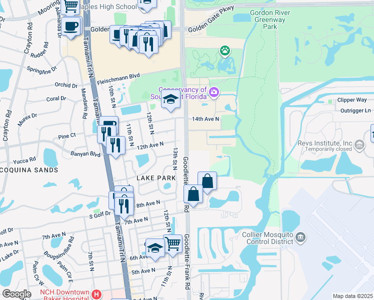 map of restaurants, bars, coffee shops, grocery stores, and more near in Naples