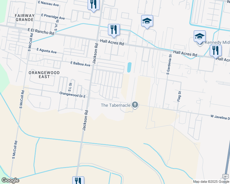 map of restaurants, bars, coffee shops, grocery stores, and more near 3801 Sheraton Avenue in Pharr