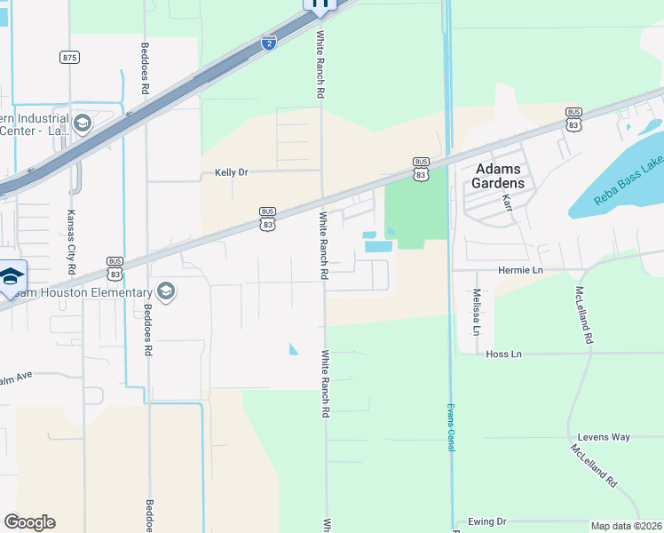 map of restaurants, bars, coffee shops, grocery stores, and more near 27200-27248 White Ranch Rd in La Feria