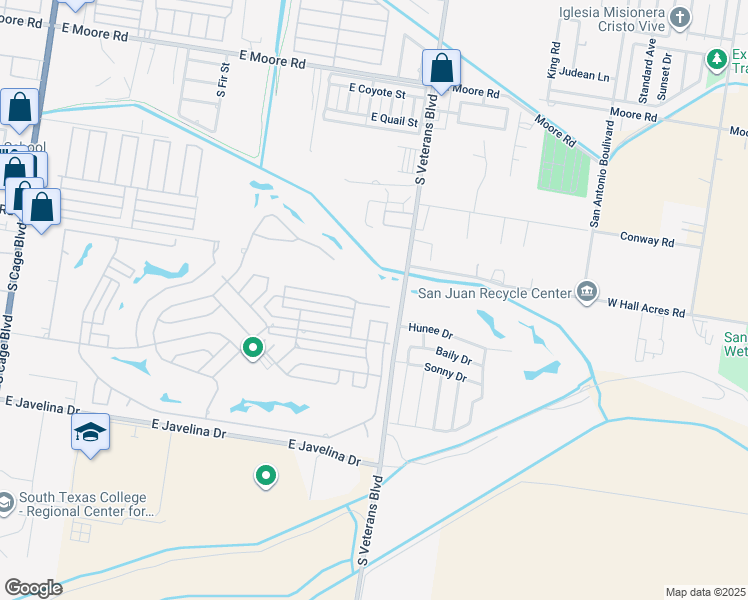 map of restaurants, bars, coffee shops, grocery stores, and more near 1515 New Orleans Circle in Pharr