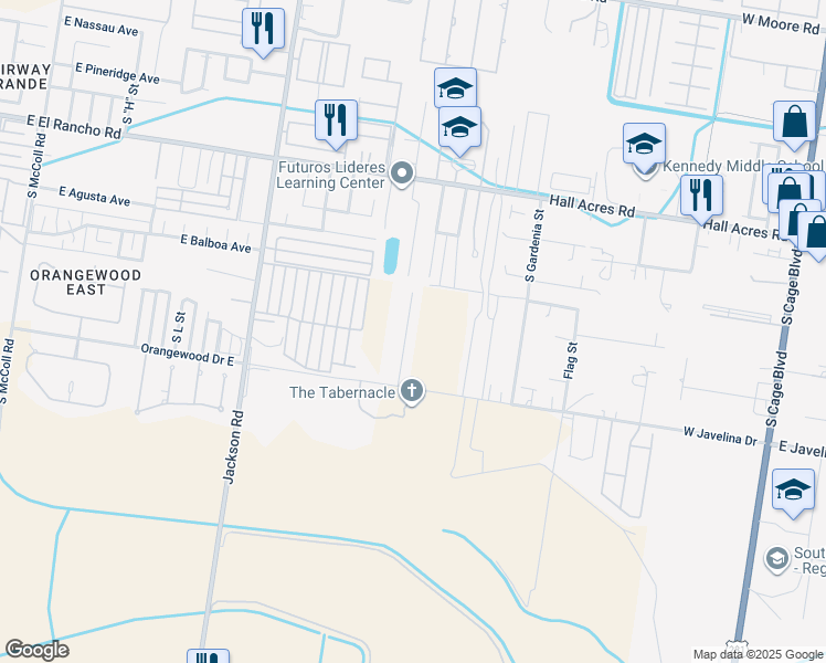 map of restaurants, bars, coffee shops, grocery stores, and more near 3515 South Dominique Drive in Pharr