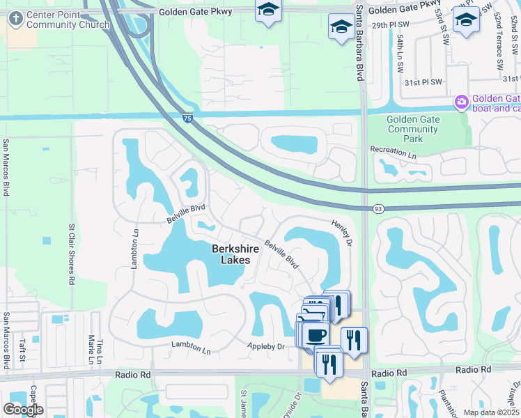 map of restaurants, bars, coffee shops, grocery stores, and more near 62 Squire Court in Naples
