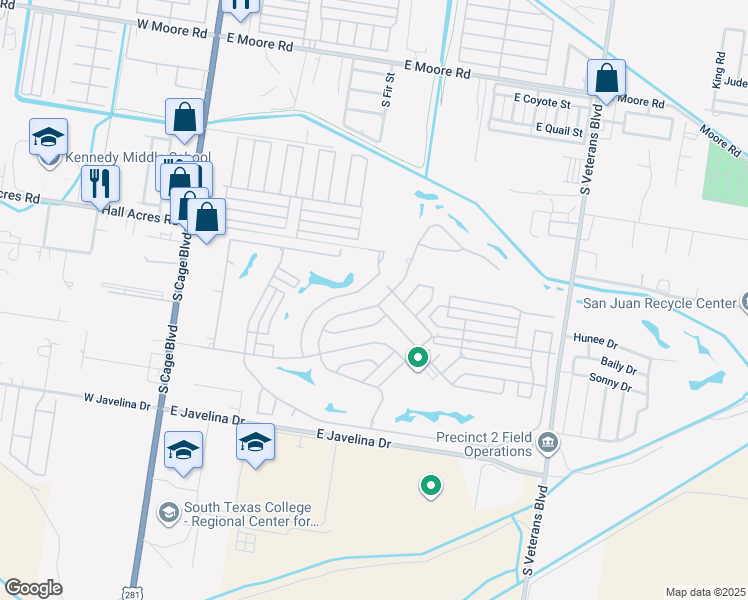 map of restaurants, bars, coffee shops, grocery stores, and more near 2702 Rhett Drive in Pharr