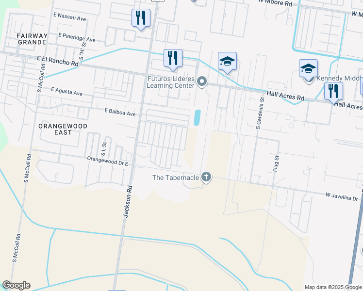 map of restaurants, bars, coffee shops, grocery stores, and more near 3801 Sheraton Avenue in Pharr